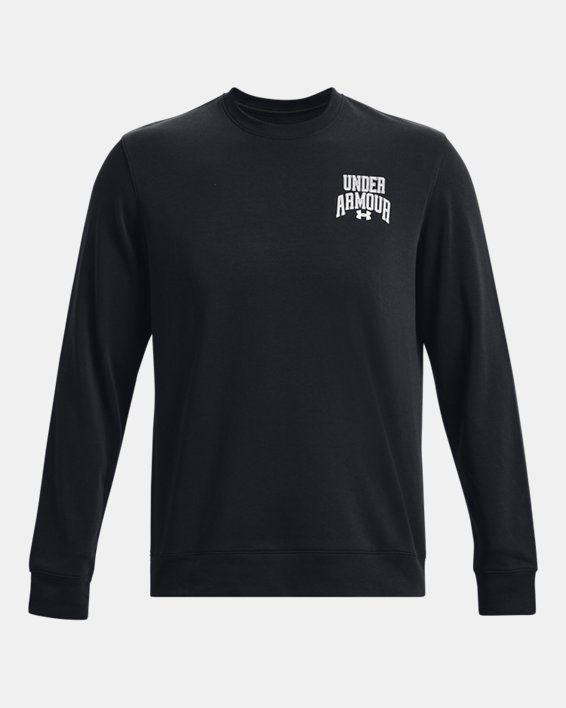Men's UA Rival Terry Graphic Crew in Black image number 8